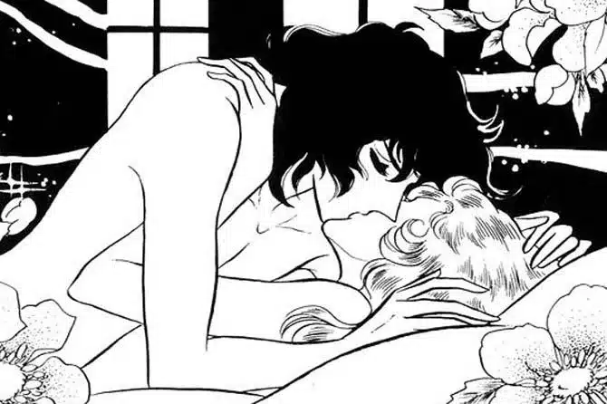 lady oscar e andrè grandier a letto nel manga